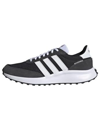 adidas Run 70S Lifestyle Running Shoes, Zapatillas Hombre, Core Black/Cloud White/Carbon, 43 1/3 EU