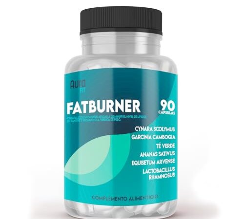 Aura Fit – FATBURNER Potente Quemagrasas Termogénico, Para Adelgazar Muy Rapido y Efectivo | Garcinia Cambogia | Adelgazante para eliminar y perder Peso | 90 Cápsulas