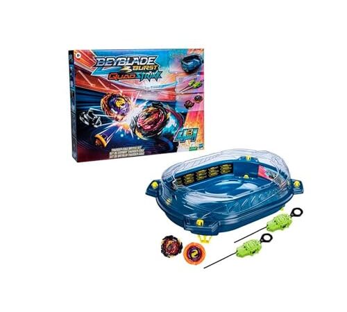 Beyblade Burst QuadStrike - Set de Batalla Thunder Edge con Beystadium, 2 Tops de Batalla y 2 lanzadores - A Partir de 8 años