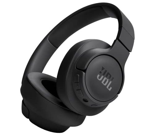 JBL Auriculares Tune 720 BT, inálambricos por Bluetooth, 76 horas de reproducción con JBL Pure Bass, plegables, negro