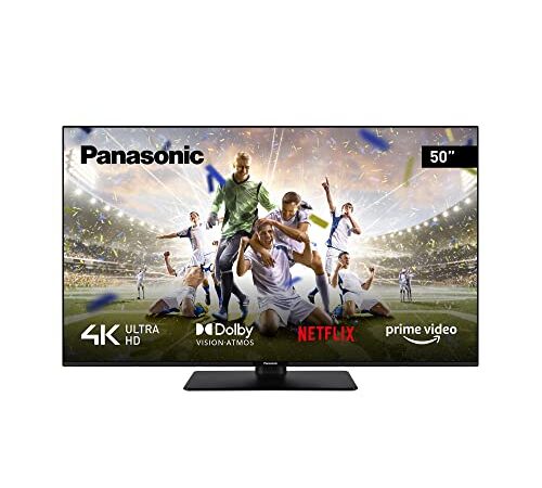 Panasonic TX-50MX600E, Smart TV LED 4K Ultra HD de 50 Pulgadas, Alto Rango Dinámico (HDR), Linux TV, Dolby Atmos y Dolby Vision, Asistente de Google y Amazon Alexa, Bluetooth, Negro