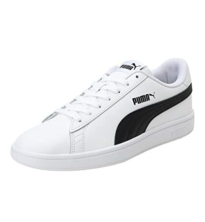 PUMA Smash V2 L, Zapatillas de Deporte Unisex adulto, Puma White-Puma Black, 42 EU