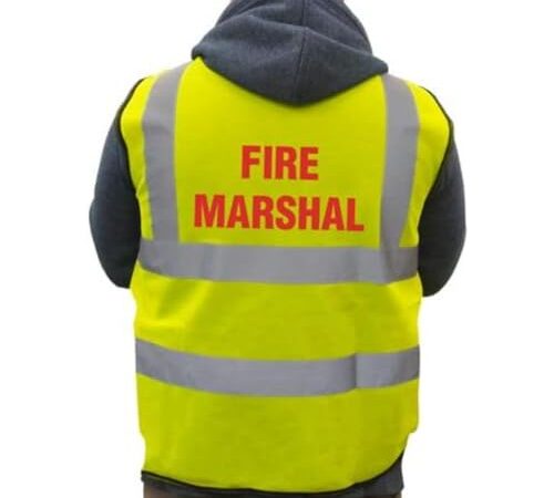 Supreme HRT80Y-M-Fire Marshal Basic - Chaleco de seguridad de alta visibilidad, color amarillo