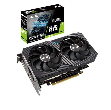 ASUS Dual NVIDIA GeForce RTX 3060 V2 OC Edition Tarjeta gráfica Gaming (PCIe 4.0, 12 GB GDDR6, HDMI 2.1, DisplayPort 1.4a, diseño de 2 Ranuras, Ventiladores Axial-Tech, Blanco