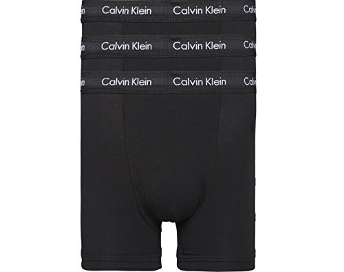 Calvin Klein Trunk 3pk 0000u2662g Bóxer, Negro (Black W. Black Wb), M (Pack de 3) para Hombre