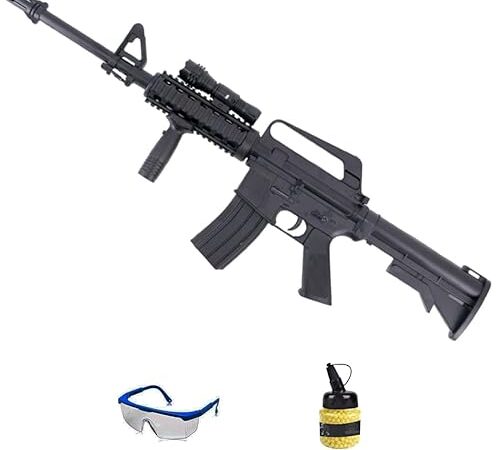 Fusil Vigor 221A Tipo M16 | Pack Pistola de Airsoft (balides de PVC). Arma de Aire comprimido Muelle. Calibre 6mm