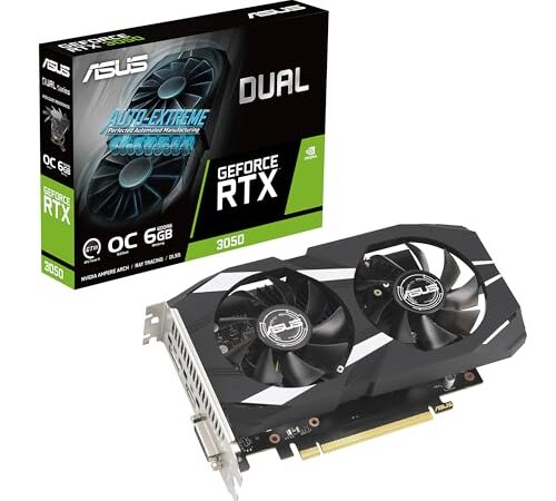 ASUS GeForce RTX 3050 LP BRK OC Edition 6GB GDDR6 (Resistencia al Polvo IP5X, rodamientos de Bolas duales, Soporte de Acero Inoxidable, PCIe 4.0, DLSS 3, HDMI 2.1, DisplayPort 1.4a, DVI-D y más)