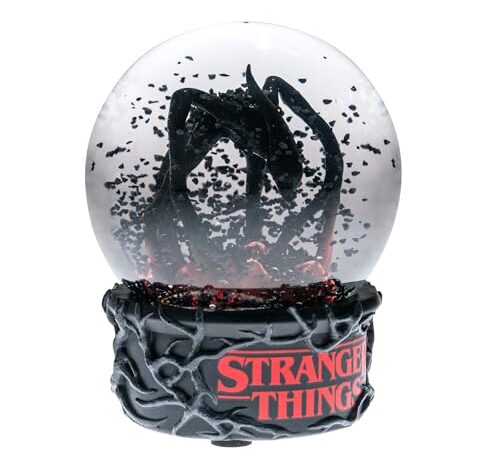 Bola Nieve Figura Stranger Things - Regalo Bola de Nieve : Decoración Navidad hogar | Bola de Cristal y Base Resina, Stranger Things Merchandising Oficial