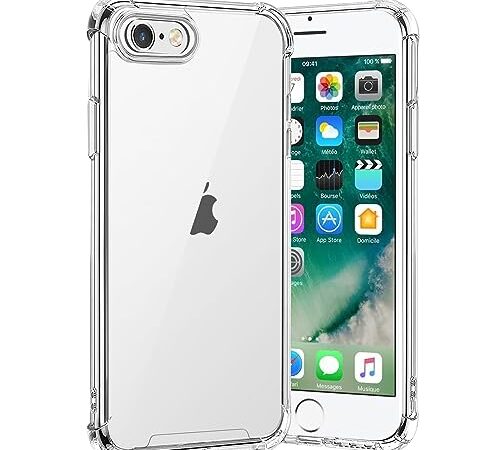 gueche Funda para iPhone 6s Plus y iPhone 6 Plus, Carcasa Protectora Antigolpes Transparente con Cojín Esquina Parachoques,Suave TPU Silicona Caso Delgada Anti-Choques 5,5 Pulgadas (HD Clara)