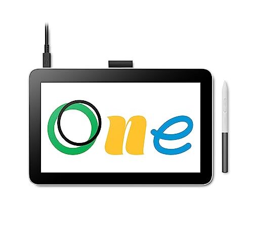 Tableta de Dibujo Wacom One 12 con Pantalla de 11,6", Full-HD 99% de sRGB, Que Incluye un lápiz EMR sin Pilas, para Windows, Mac, Chromebook y Android: Ideal para creativos